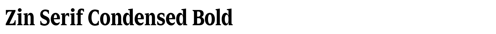 Zin Serif Condensed Bold image